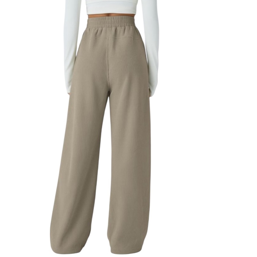 Halara High Waisted Straight Leg Pants M Mop Corduroy Stretch Comfy Relaxed - Picture 3 of 9